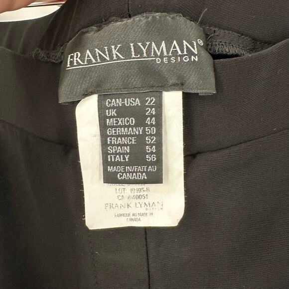 Frank Lyman Womens‎ Size 22 Pull On Pants Black Dress Career Slinky Seamed - Picture 10 of 12